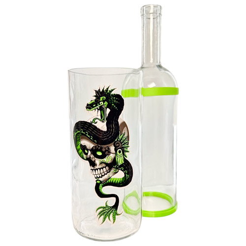 Водний бонг для куріння з скла «Snake Skull»