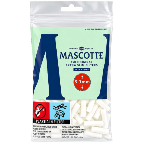 Фильтра для самокруток MASCOTTE EXTRA SLIM LONG ORIGINAL 5,3х19 мм (150 шт)