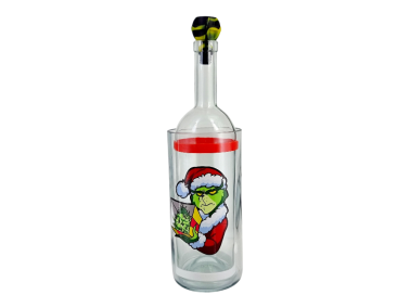 Бонг - Воднік для куріня з скла «Grinch Weed» Новорічний