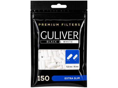 Фільтри для самокуток GULIVER BLACK AND WHITE EXTRA SLIM 5.3X15 мм (150 шт.)