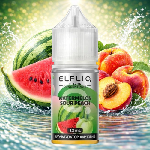 Набір для самозамісу Elf Liq Watermelon Sour Peach 30 мл 50 мг зі смаком кавуна та кислого персика
