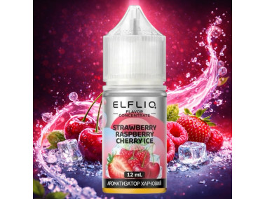 Набір для самозамісу Elf Liq Strawberry Raspberry Cherry Ice 30 мл 50 мг зі смаком полуниці, малини та вишні з холодком