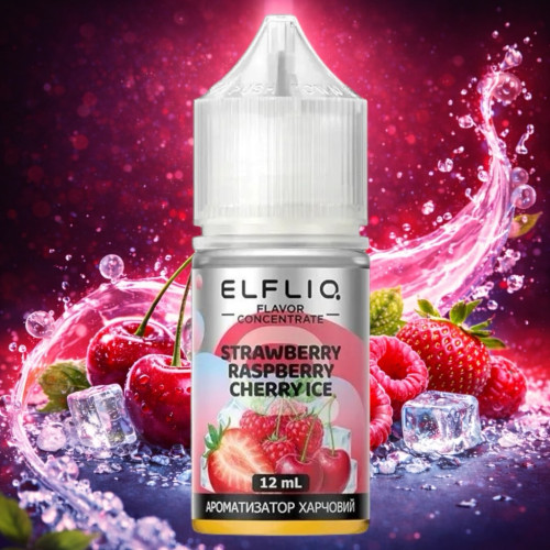 Набір для самозамісу Elf Liq Strawberry Raspberry Cherry Ice 30 мл 50 мг зі смаком полуниці, малини та вишні з холодком