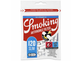 Фільтри для самокуток SMOKING SLIM CARBON 6х15 мм (120 шт)