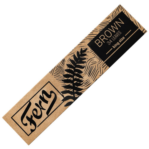 Папір для самокруток FERN KS BROWN UNBLEACHED WOOD PAPER