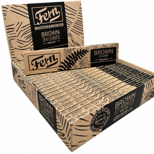 Папір для самокруток FERN KS BROWN UNBLEACHED WOOD PAPER
