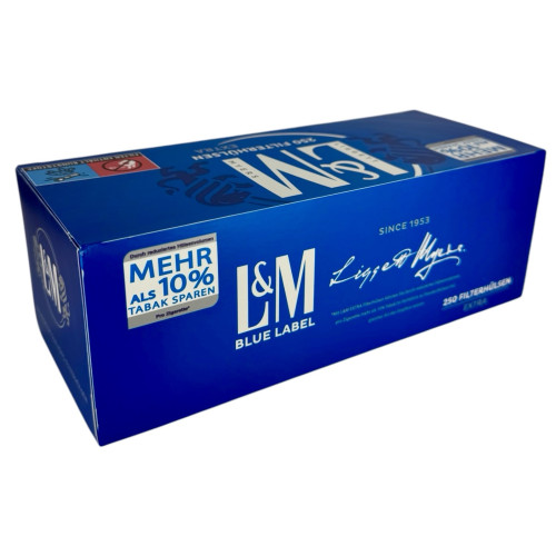 Гільзи для сигарет "LM Blue" (сині) 250 шт.