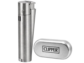 Запальничка Clipper Jet метал турбо (металік-мат)