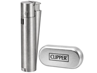 Запальничка Clipper Jet метал турбо (металік-мат)