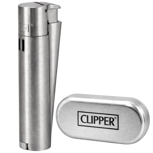 Запальничка Clipper Jet метал турбо (металік-мат)