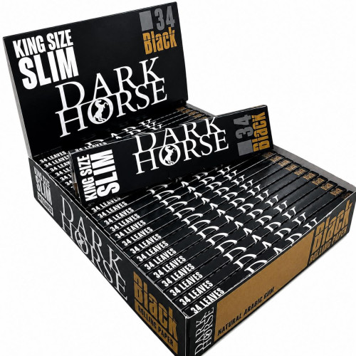 Папір для самокруток DARK HORSE BLACK KS SLIM BLACK /34 108мм