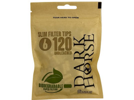 Фильтры для самокруток Dark Horse Slim Unbleached Органік 6x15 мм (120 шт) 