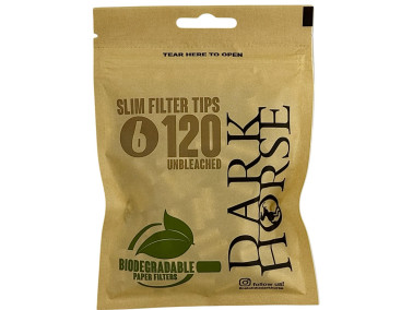 Фільтри для самокуток Dark Horse Slim Unbleached Органік 6x15 мм (120 шт) 