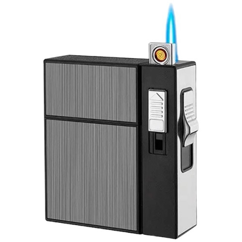 Портсигар для сигарет із USB запальничкою + п'єзо на 20 сиг