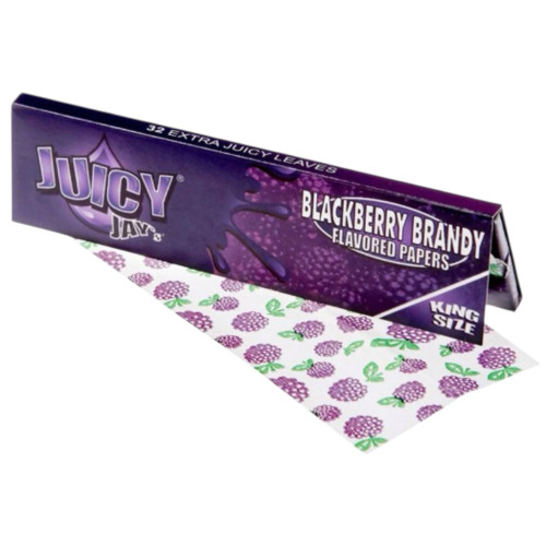 Папір для самокруток JUICY JAY’S BLACKBERRY BRANDY KING SIZE SLIM зі смаком ожини