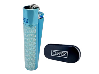 Запальничка метал Clipper Display Blue