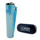 Запальничка метал Clipper Display Blue