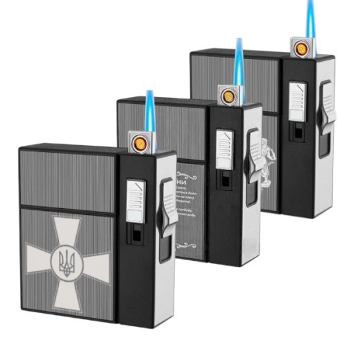 Портсигар із USB запальничкою + п'єзо на 20 сиг