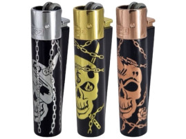 Запальничка Clipper метал Skull