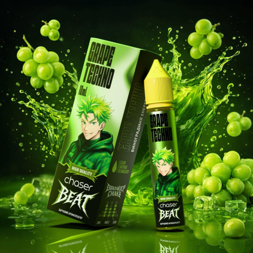 Набір для самозамісу Chaser BEAT Grape Techno 65мг 30 мл зі смаком виноградного енергетику