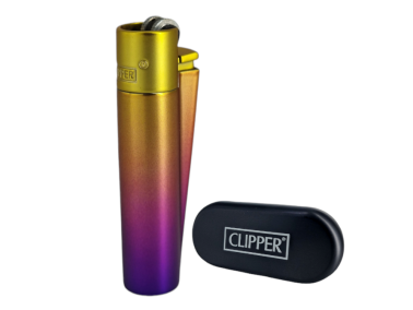 Запальничка Clipper метал Golden Purple (мат)