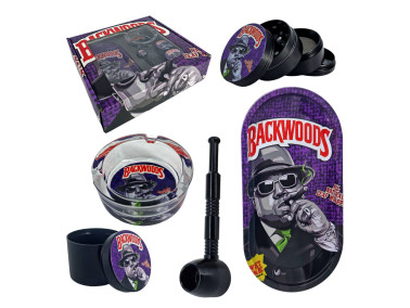 Набір для куріння трави з трубкою з 5 предметів "Backwoods" PURPLE