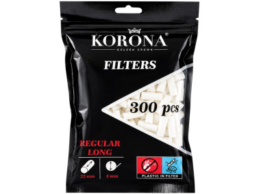 Фільтри для самокруток KORONA REGULAR LONG 8х22 мм (300 шт)