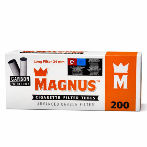 Гільзи для сигарет Magnus Carbon 200 (24мм) з вугіллям