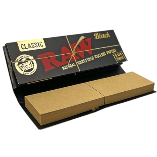 Папір для самокруток Raw Black 1/4 + tips 50+50