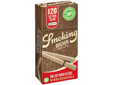Фільтри для самокуток БІО SMOKING BROWN ULTRA SLIM 5,7х14 мм (120 шт)