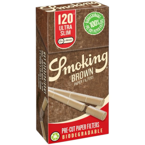 Фільтри для самокуток БІО SMOKING BROWN ULTRA SLIM 5,7х14 мм (120 шт)