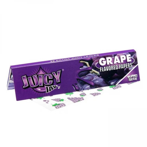 Папір для самокруток JUICY JAY’S GRAPE KING SIZE SLIM зі смаком винограду