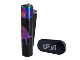 Зажигалка Clipper металл Unicorn Ice