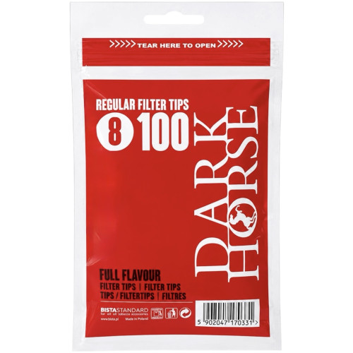 Фільтри для самокруток Dark Horse Rerular 8х15 мм (100 шт)