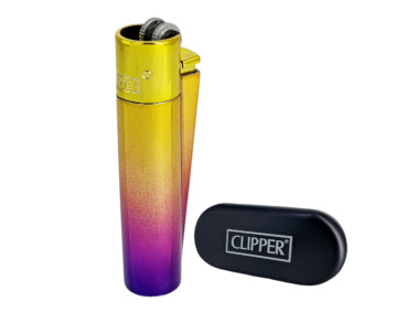 Запальничка Clipper метал Golden Purple (глянец)