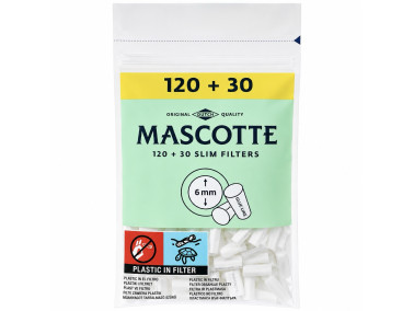 Фільтри для самокруток MASCOTTE SLIM 6х15 мм(150 шт)