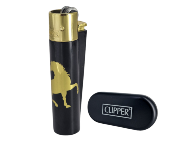 Запальничка Clipper метал Unicorn Gold