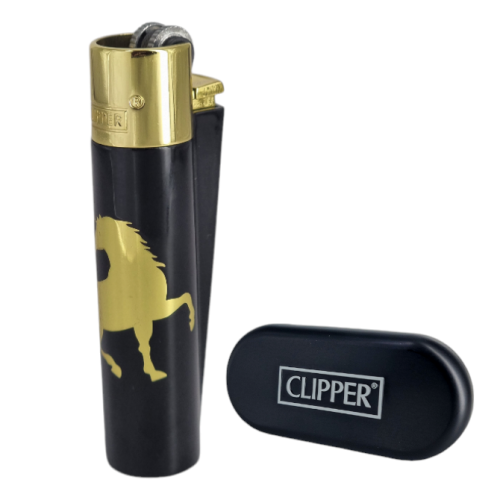 Запальничка Clipper метал Unicorn Gold
