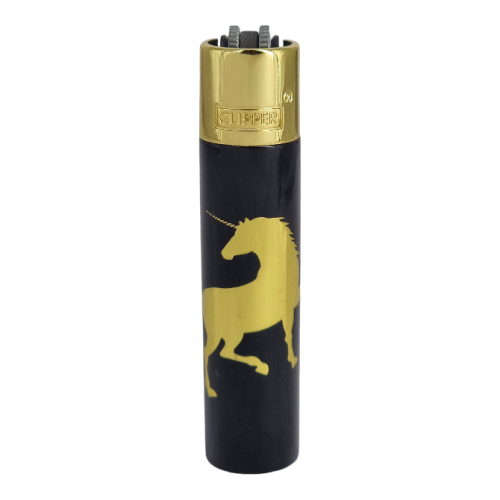 Запальничка Clipper метал Unicorn Gold