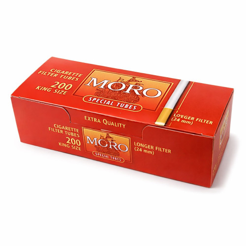 Гильзы для сигарет с длинным фыльтром "MORO" 200 шт. 24 мм