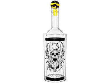 Воднік для куріня з скла «Demon Skull»