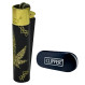 Запальничка Clipper колір Rasta Lux Gold чорно-золотий