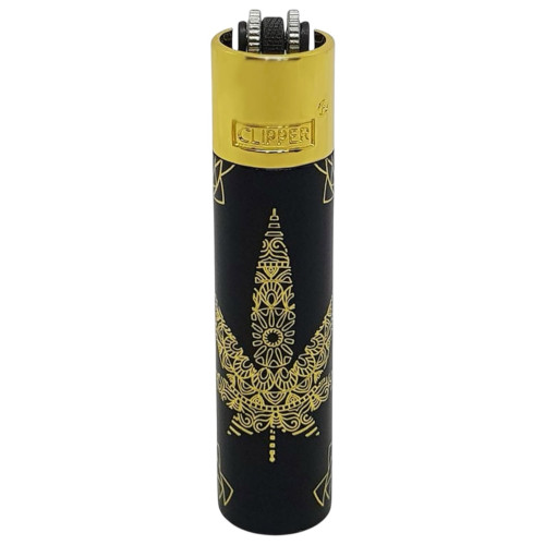 Запальничка Clipper колір Rasta Lux Gold чорно-золотий
