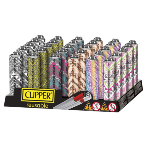 Запальничка Clipper Mini Metal Case у металевому чохлі "Ацтек"