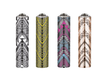 Запальничка Clipper Mini Metal Case у металевому чохлі "Ацтек"