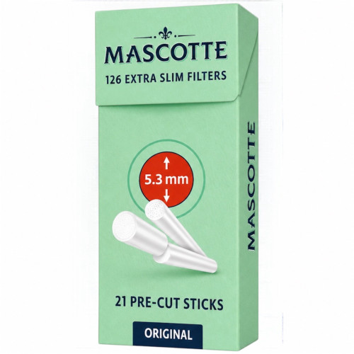 Фільтри для самокруток MASCOTTE EXTRA SLIM ORIGINAL 5,3х15 мм (126 шт)