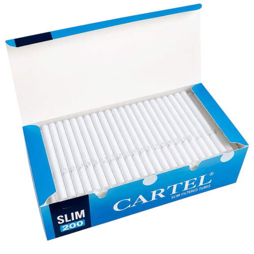 Гільзи для цигарок Cartel Slim Blue 6.5 200 шт