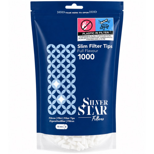 Фільтри для самокруток Silver Star 6х15мм 1000 шт.