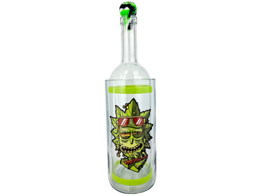 Бонг - Воднік для куріня з скла «Rick Weed Green»