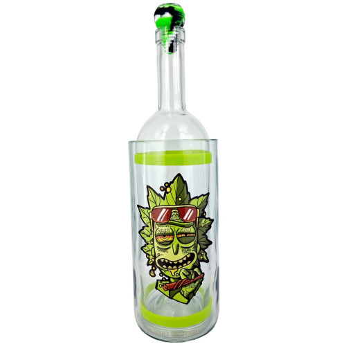 Бонг - Воднік для куріня з скла «Rick Weed Green»